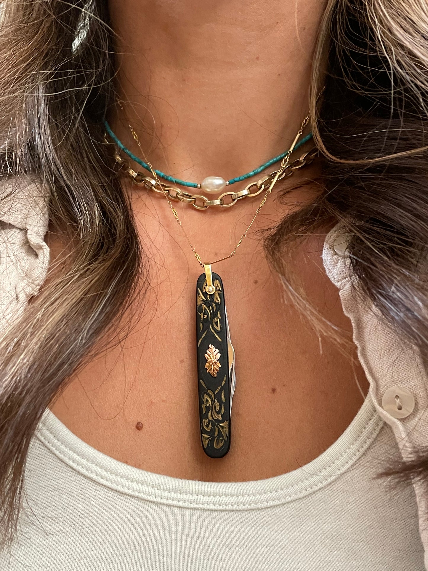 Black Hills Gold Pocket Knife/ Pendant/ Keychain Accessory