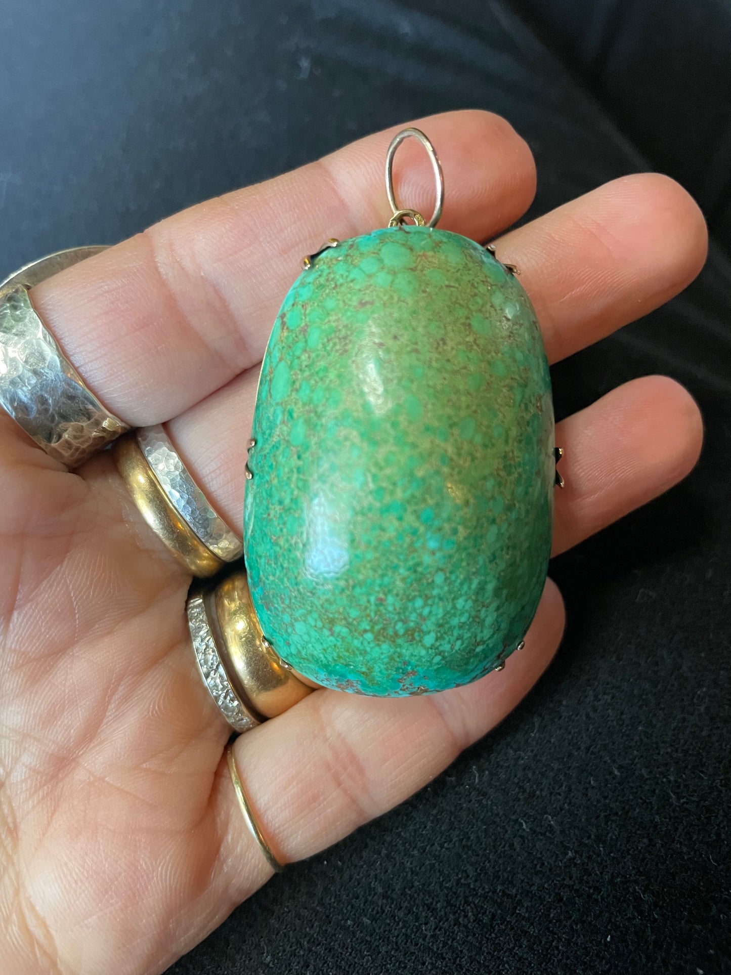 14k Massive Turquoise Pendant