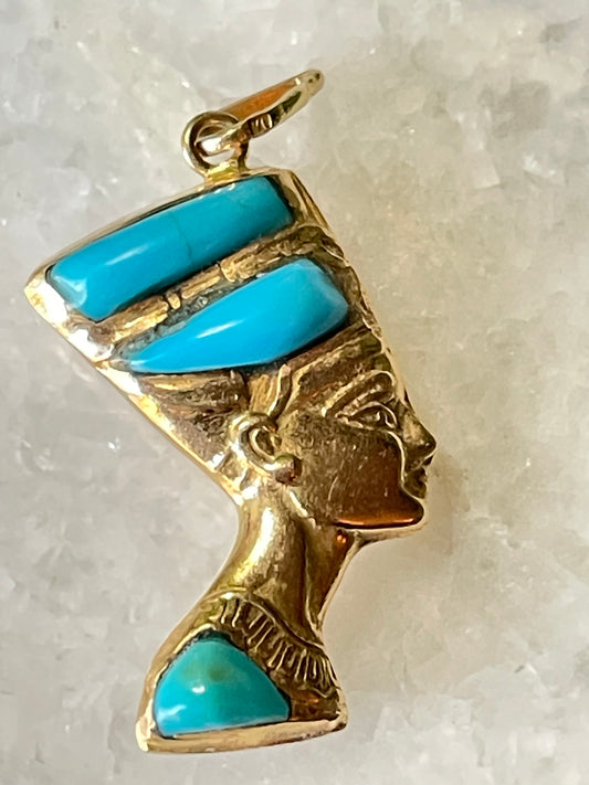 18k Reversible Nefertiti Pendant